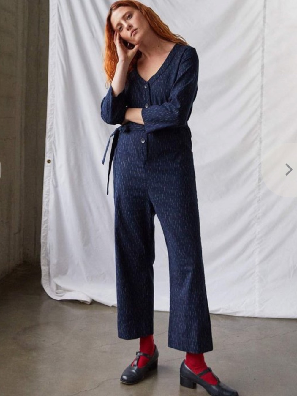Sugar Candy Mountain The Cambria Jumpsuit in Japanese Indigo Spec Sz M